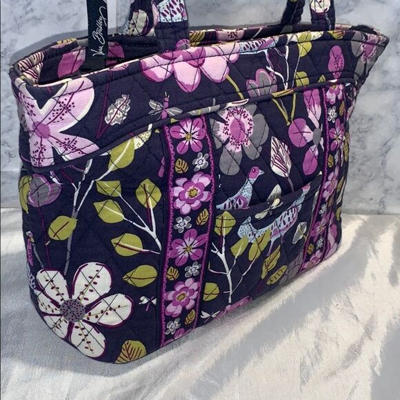 Vera Bradley Purple Floral Satchel - Picture 2 of 9